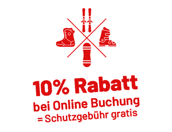 10% Rabatt bei Online Buchung = Schutzgebühr gratis